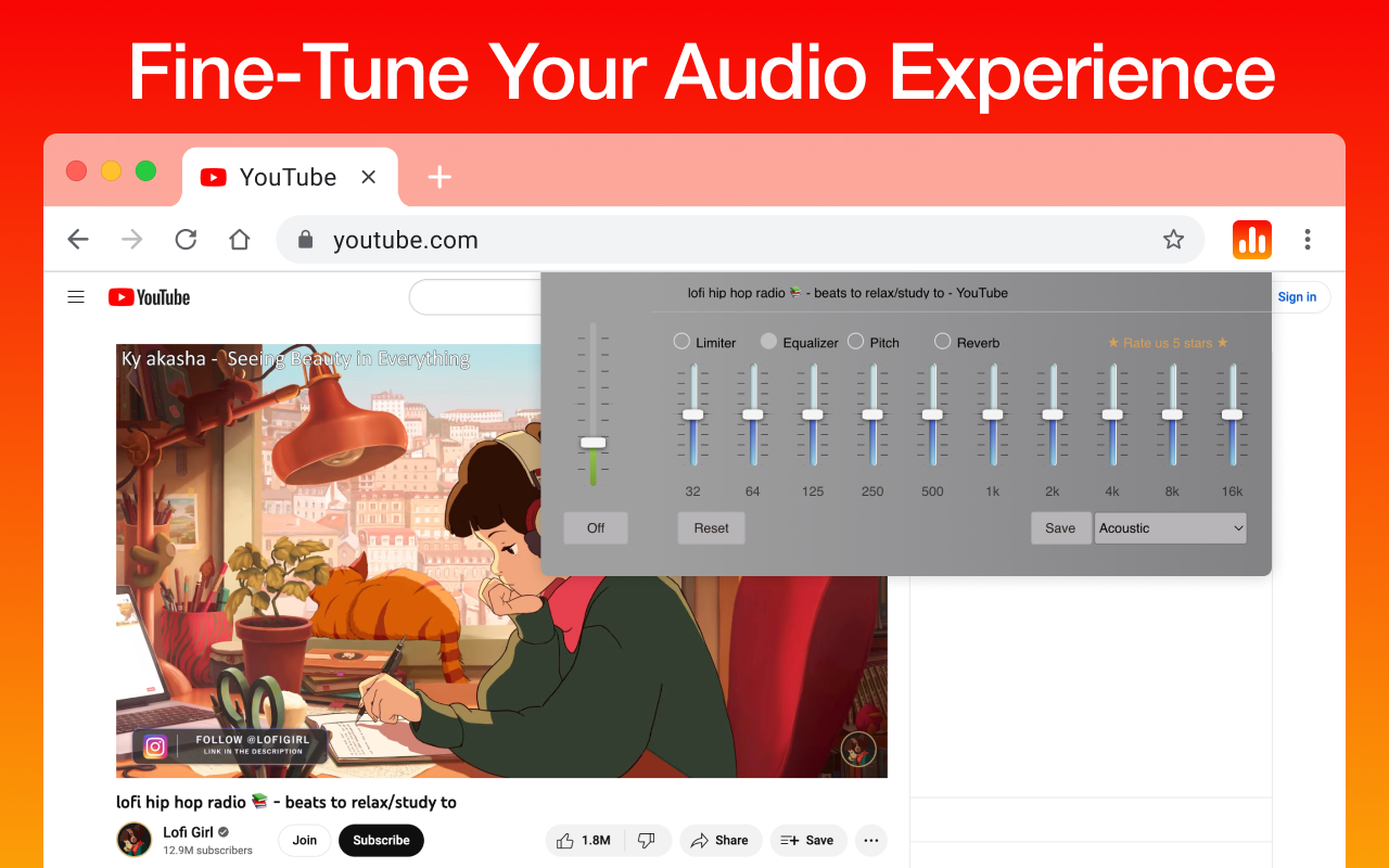 音乐均衡器和低音增强器 – chrome的声音增强器插图