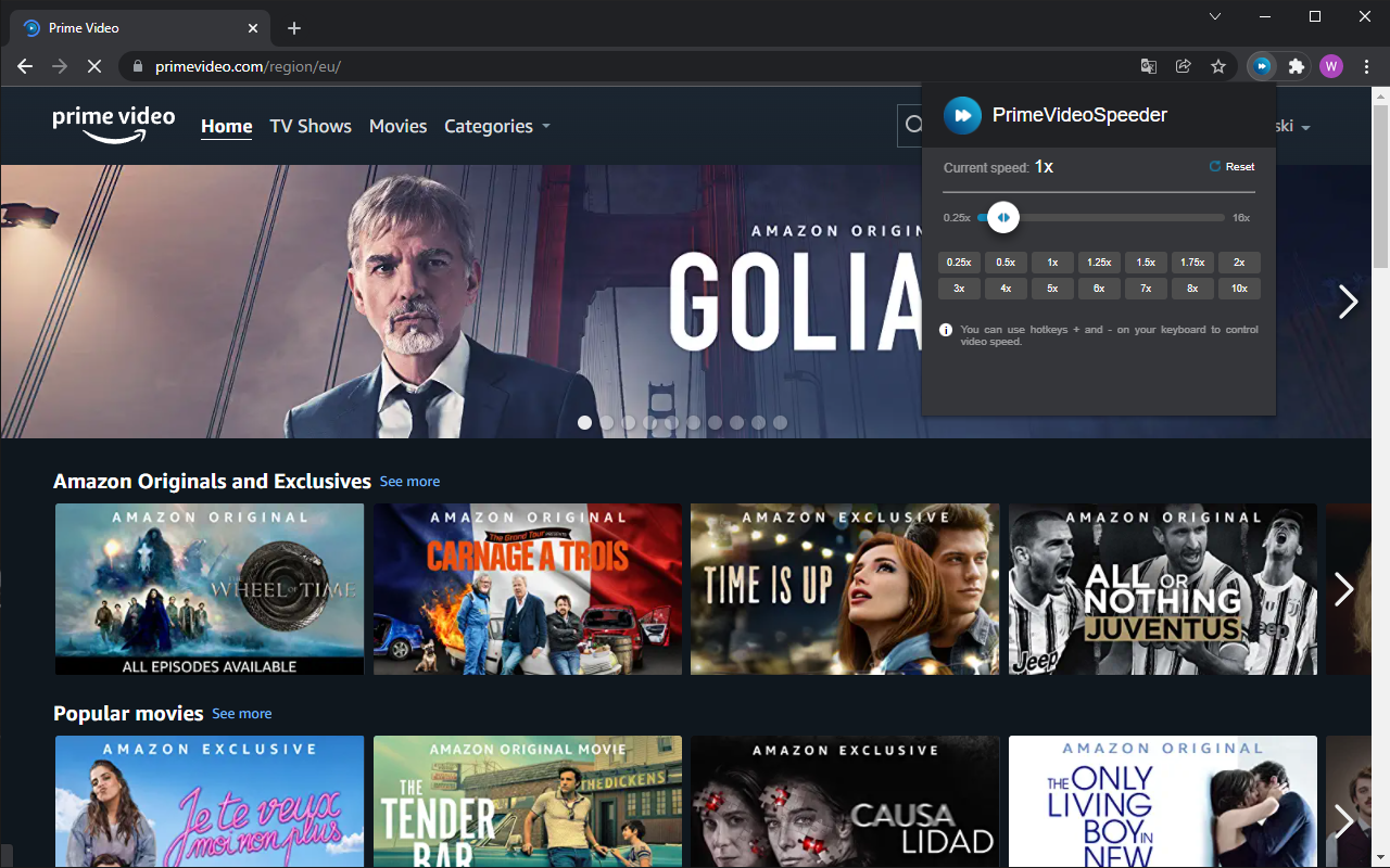 Prime Video Speeder插图
