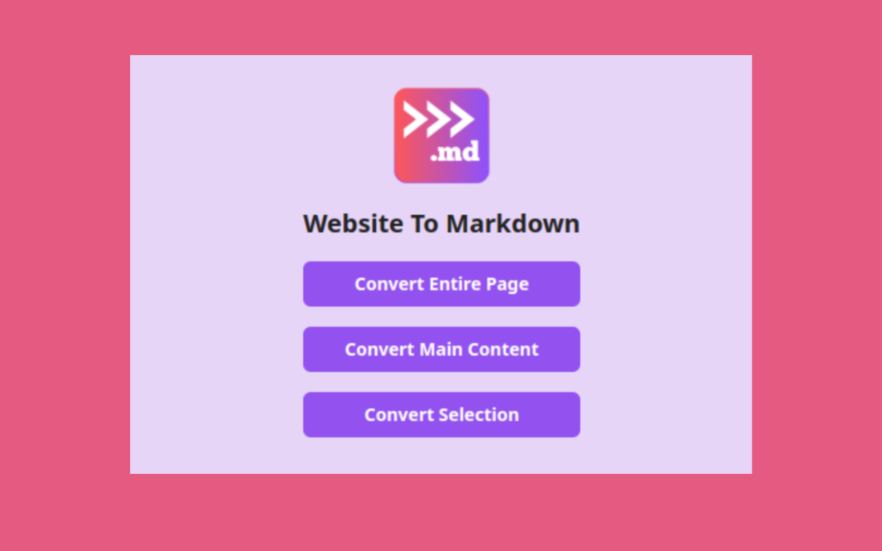 Website To Markdown插图