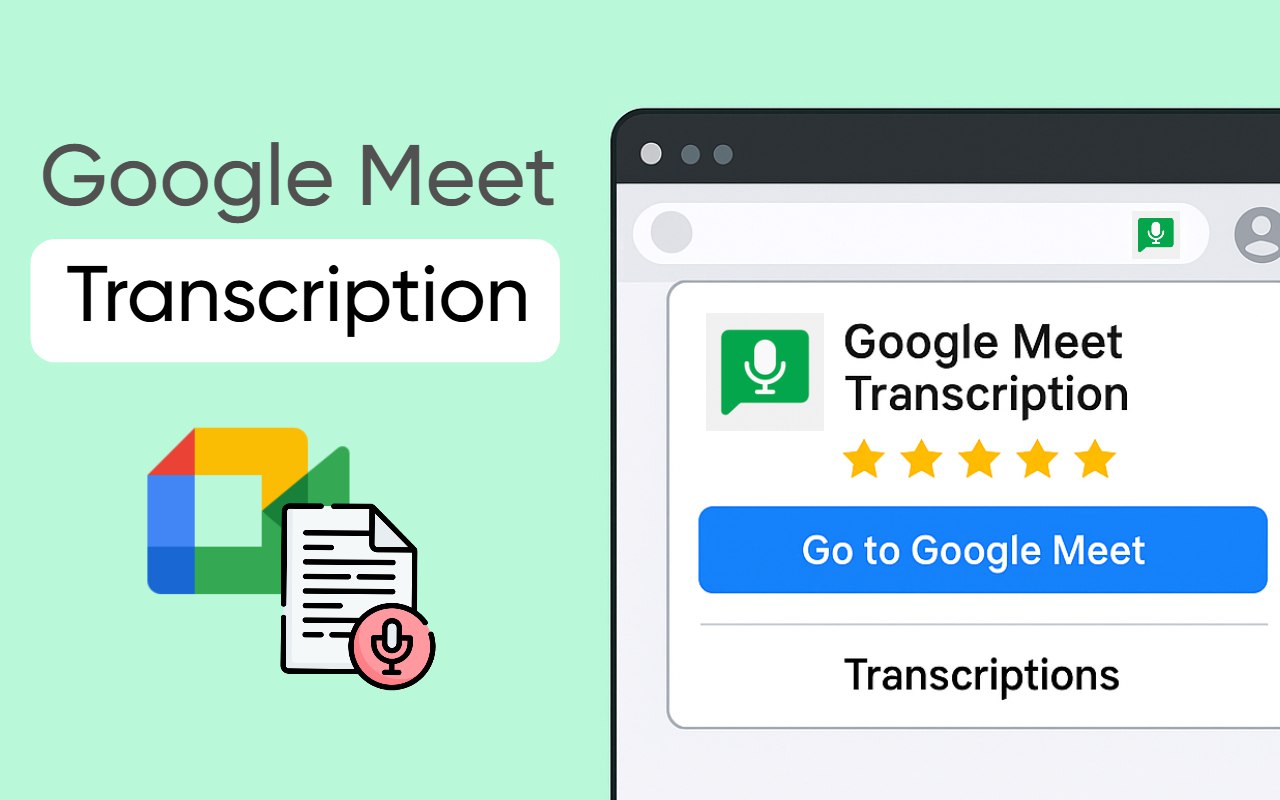 Google Meet 转录插图