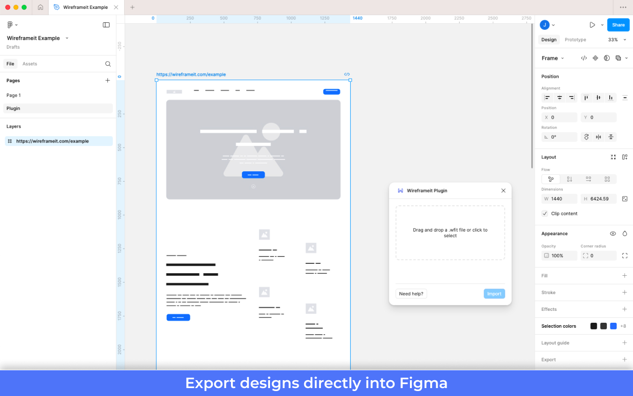 HTML to Figma: Convert Websites into Designs & Wireframes by Wireframeit插图