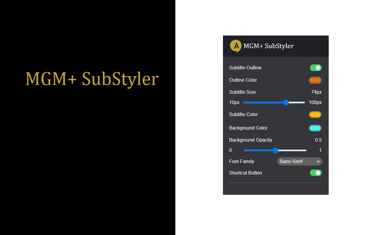 MGM+ SubStyler插图