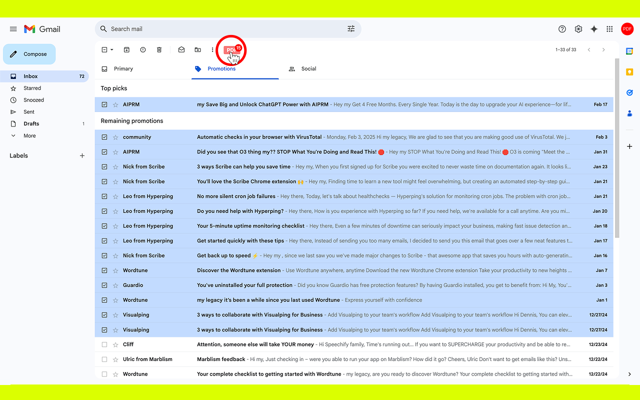 将Gmail中的邮件保存为PDF插图
