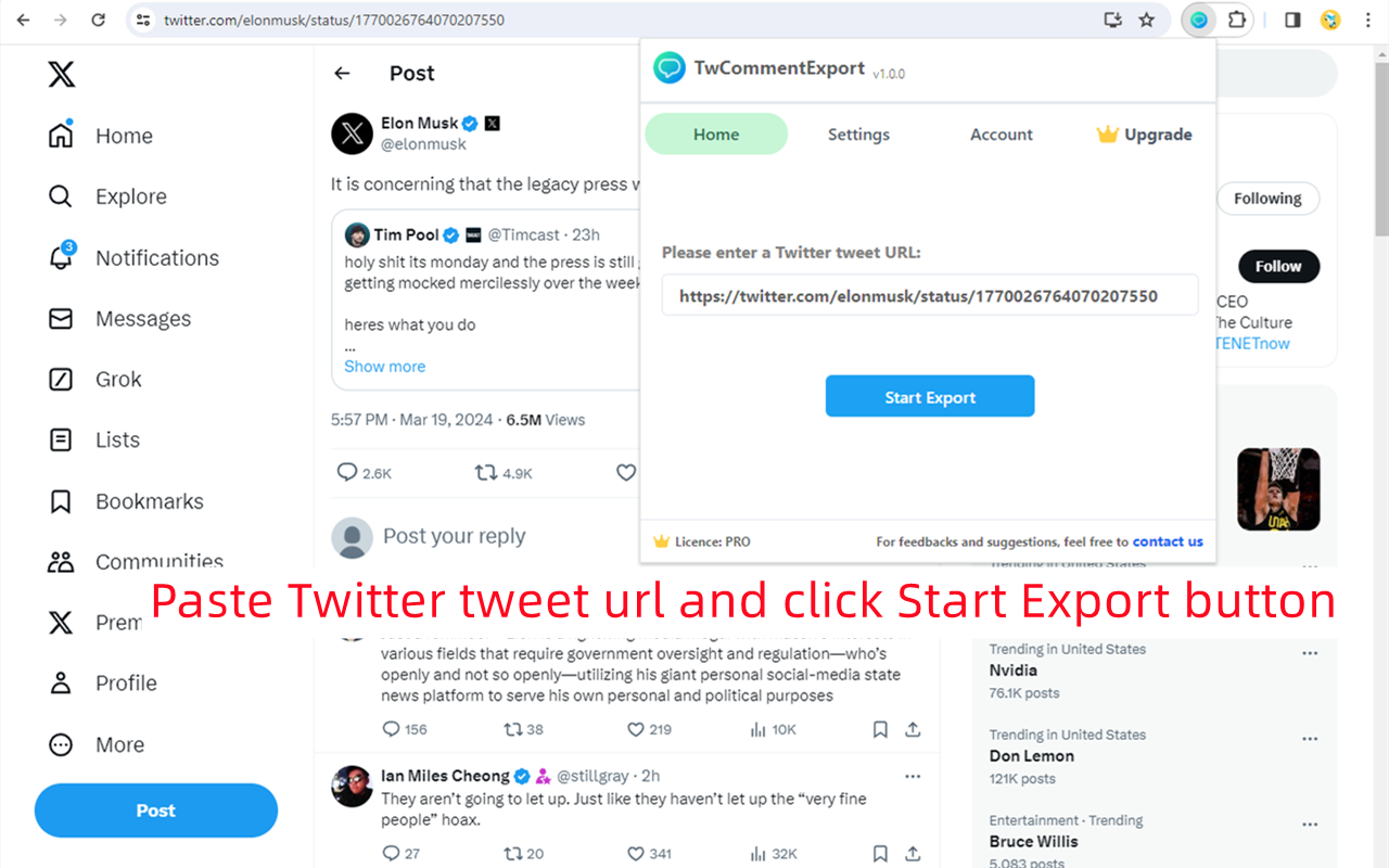 wCommentExport - 导出 Twitter 评论插图