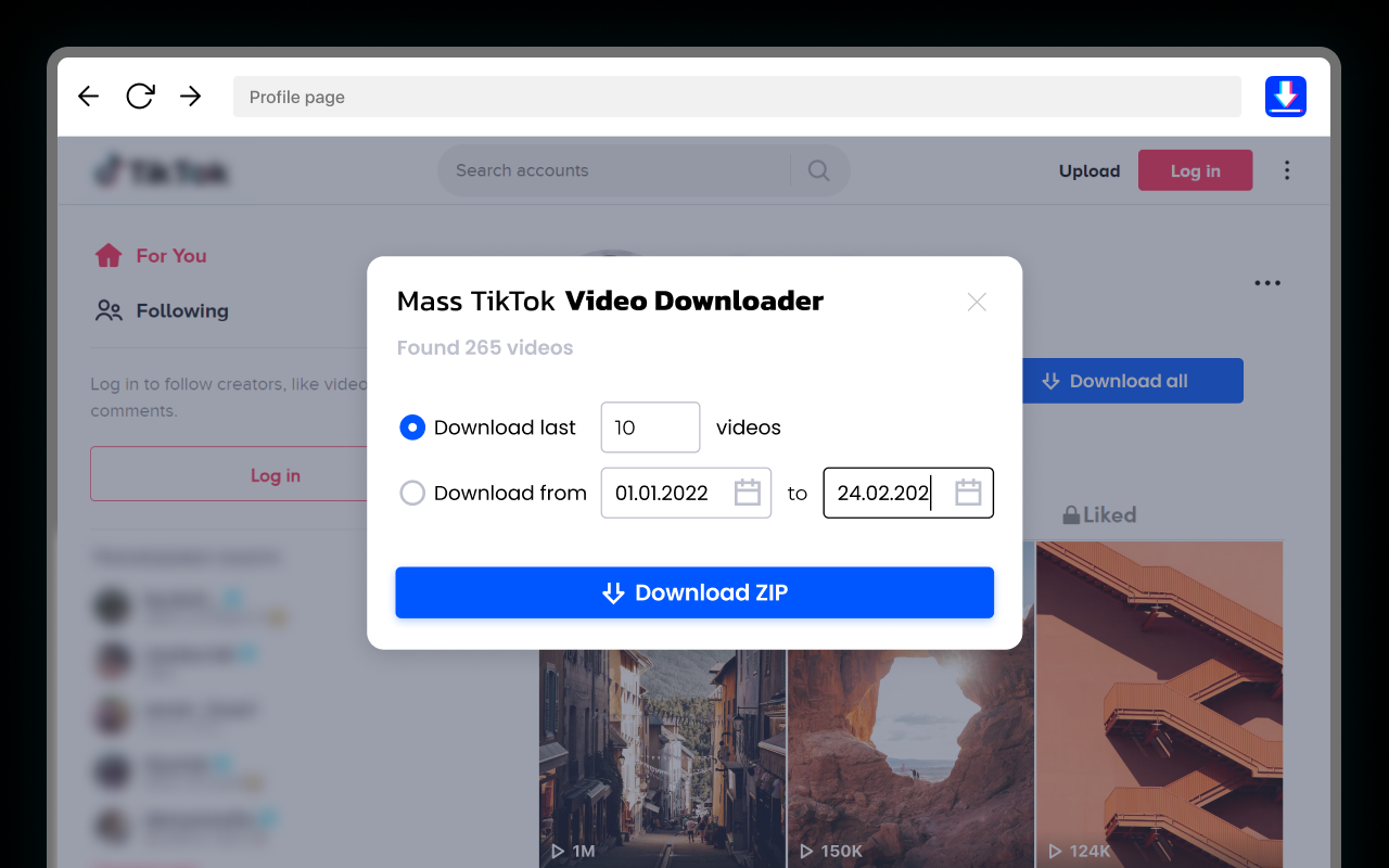 TikTok 视频下载器 – 批量下载无水印视频插图