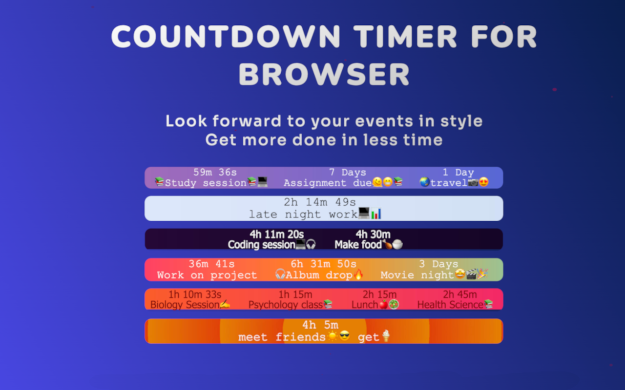 Countdown for browser插图