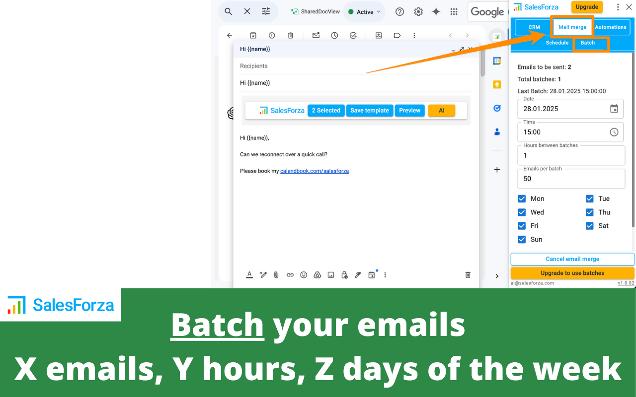 Salesforza Gmail Mail Merge & CRM on GSheets插图