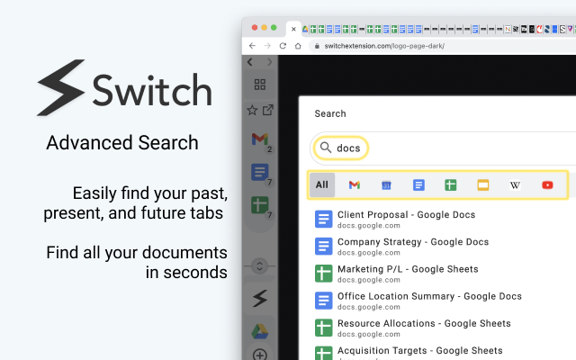 Switch Workstation Tab Manager插图