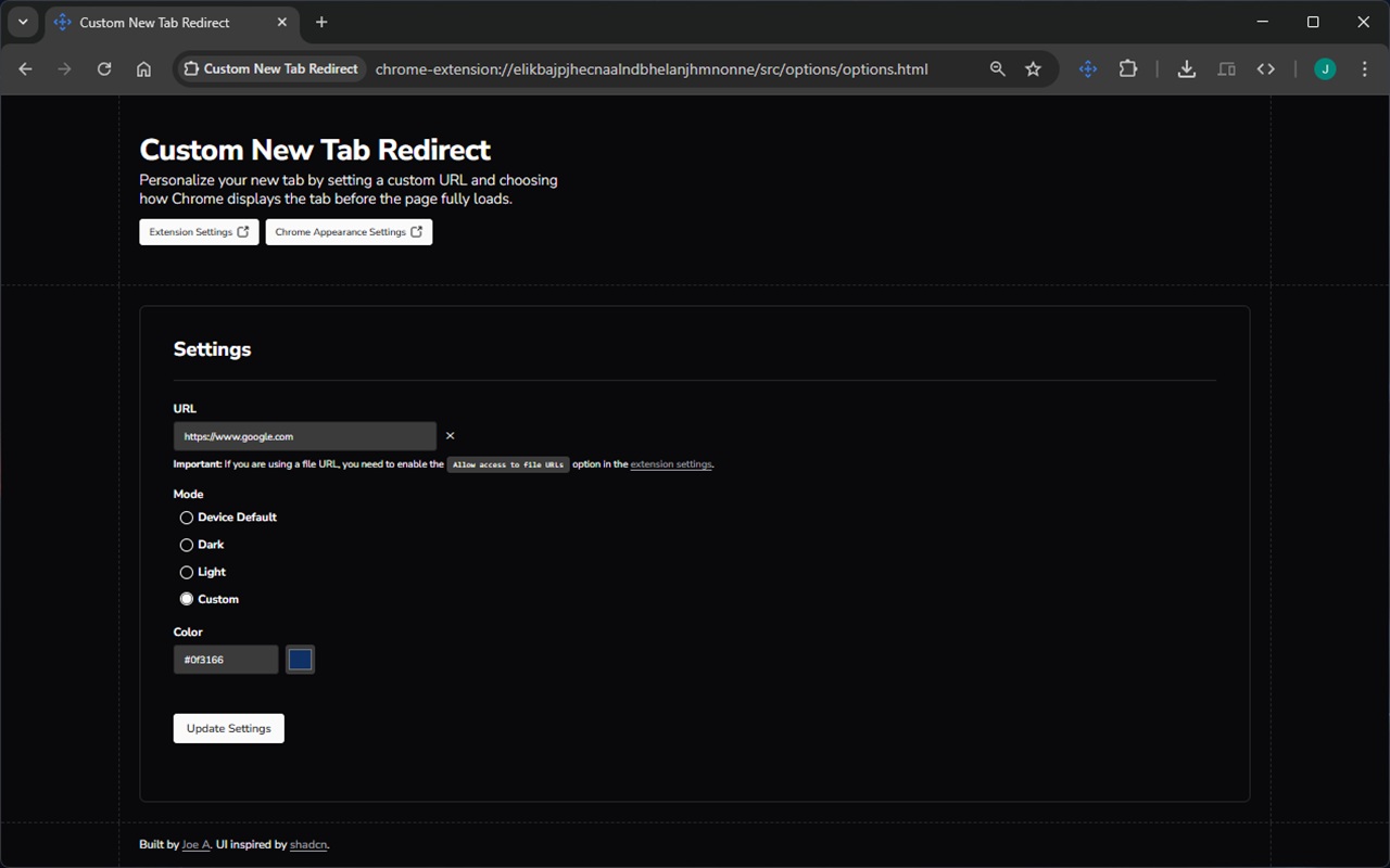 Custom New Tab Redirect插图 Custom New Tab Redirect插图