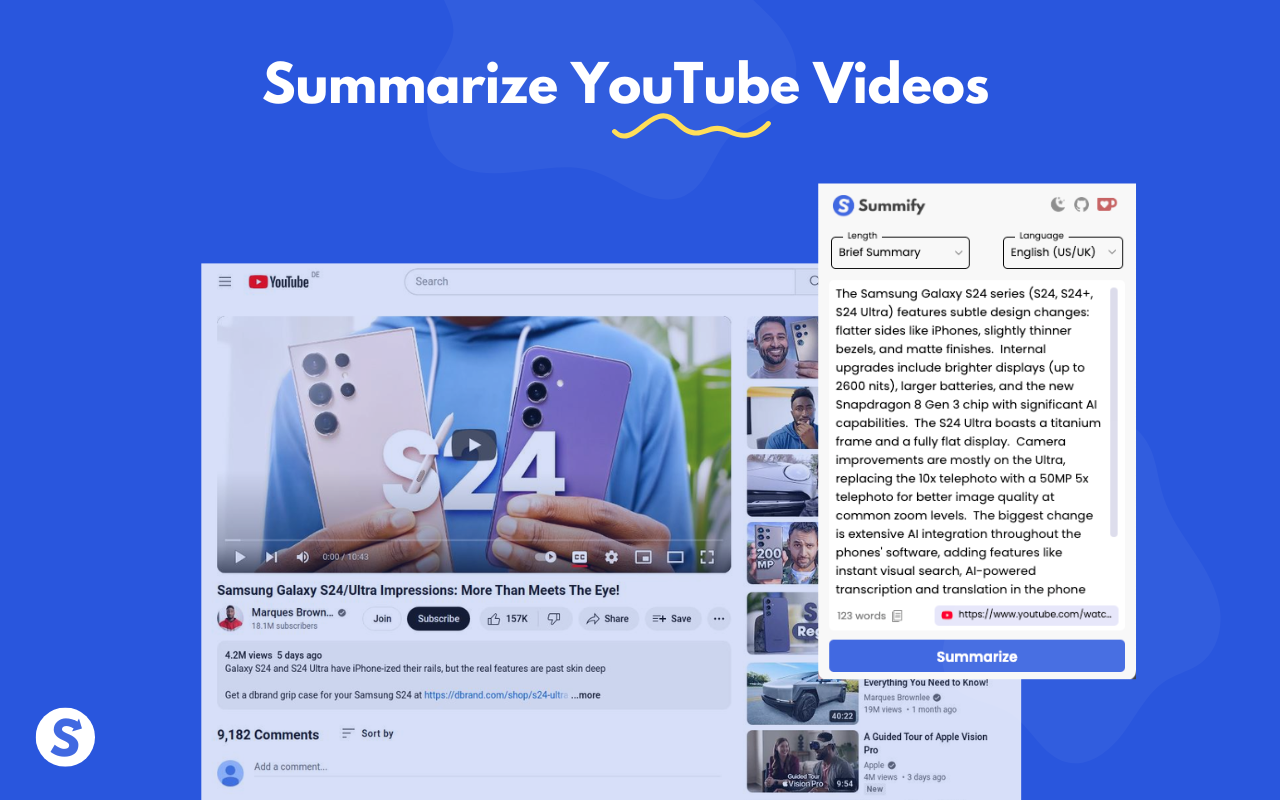 Summify: Free YouTube and Web Summarizer插图