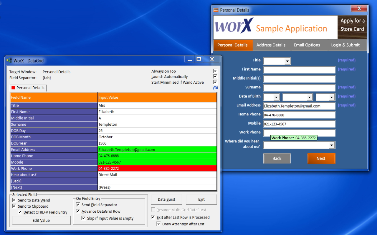 WorX Chrome Testing Extension插图