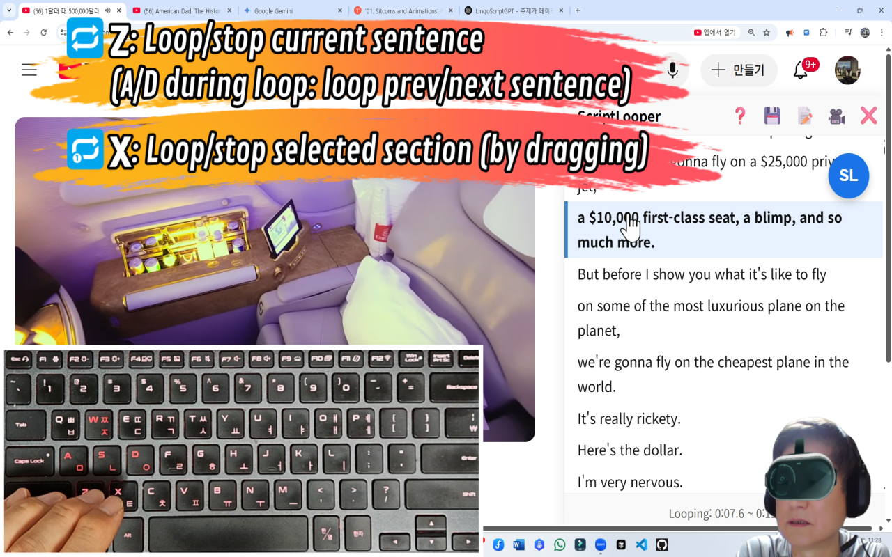Script Looper - YouTube字幕自动循环播放 & AI语言学习工具插图