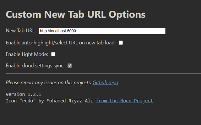 Custom New Tab URL插图