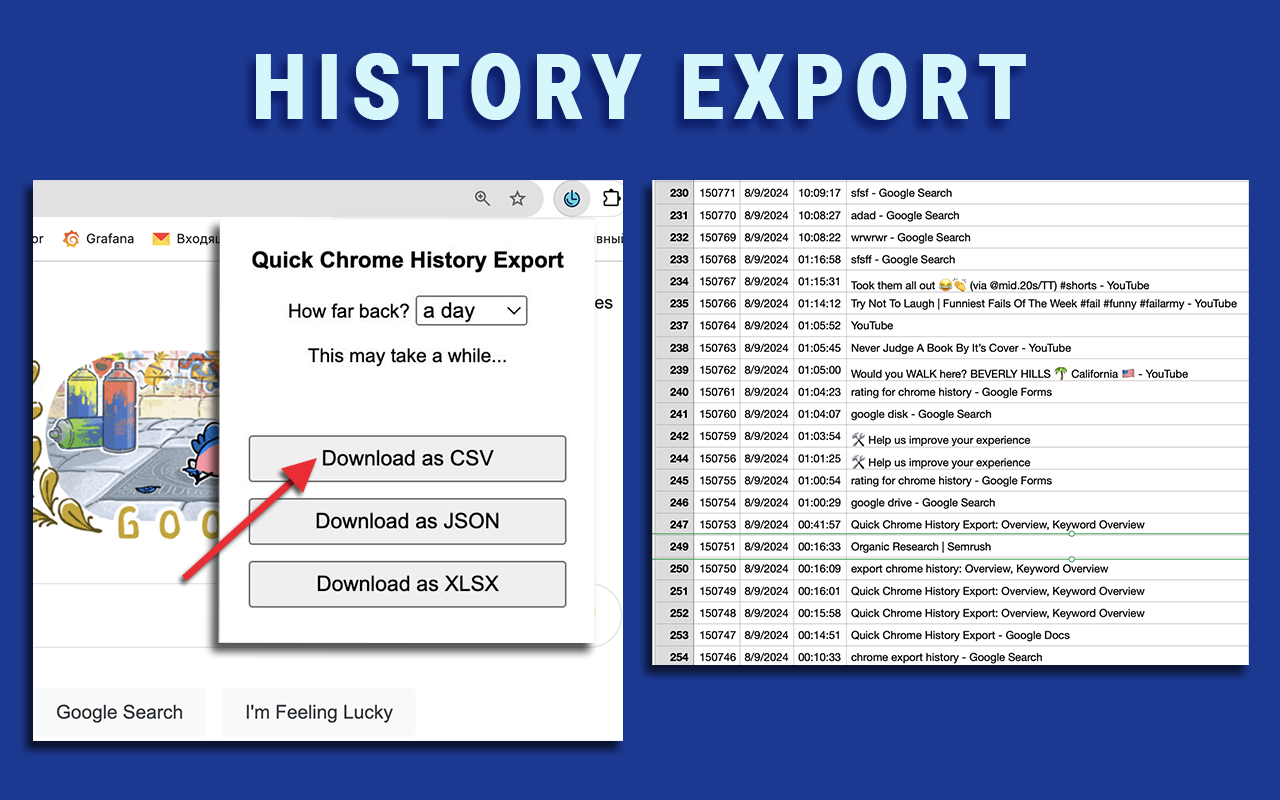 Export chrome history插图
