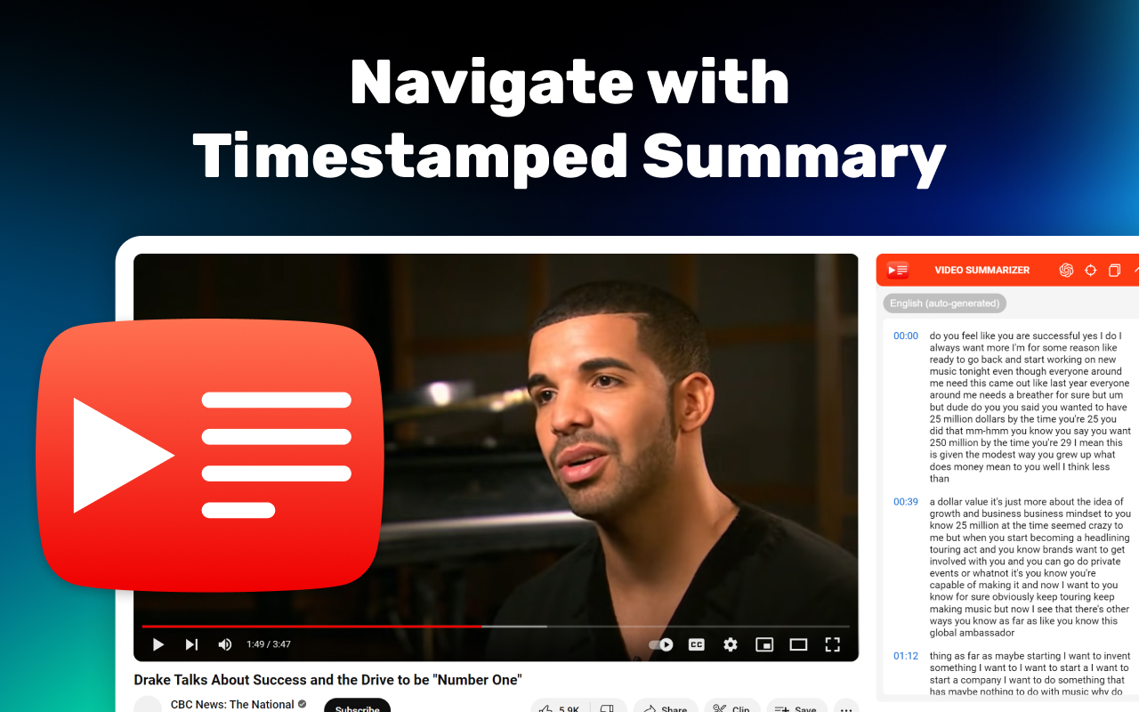 YouTube视频摘要工具插图 YouTube视频摘要工具插图