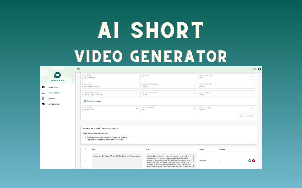 AI Short Video Generator插图 AI Short Video Generator插图