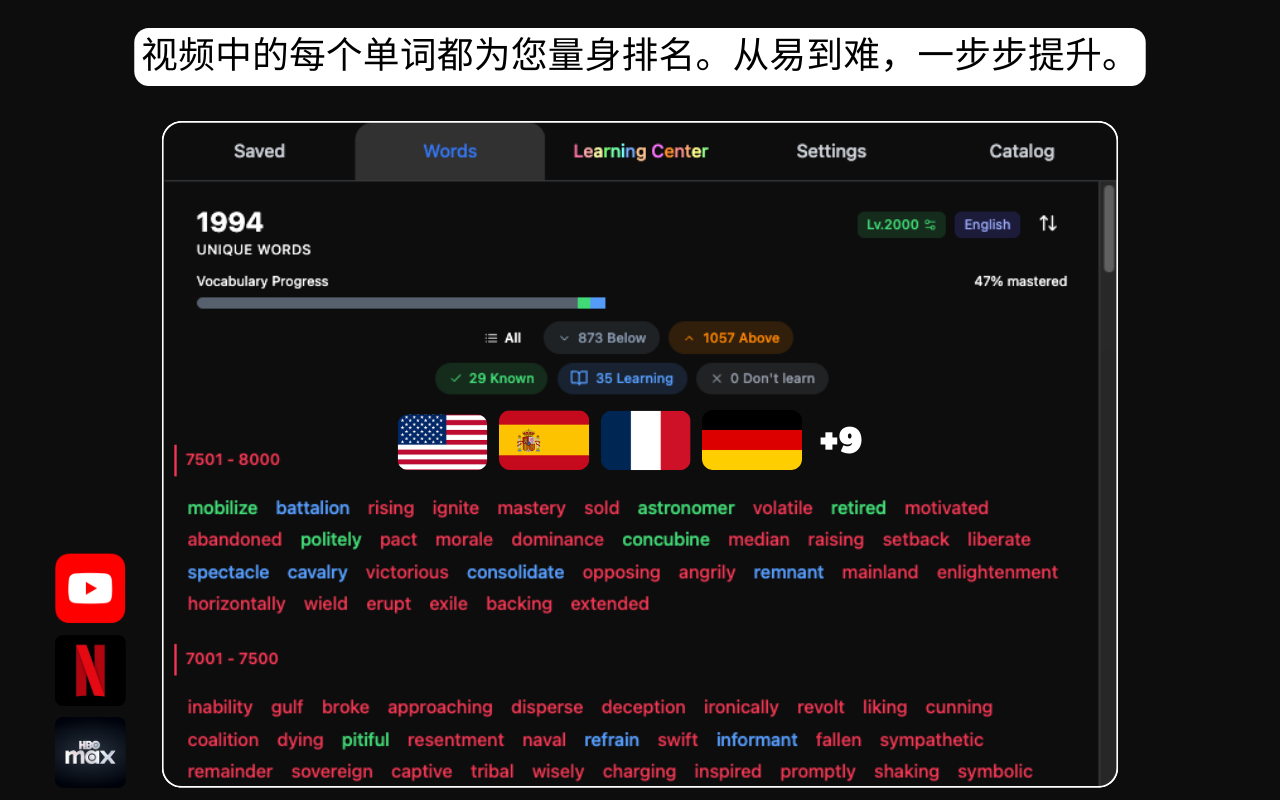 Lingosive: YouTube & Netflix 沉浸式双语字幕插图