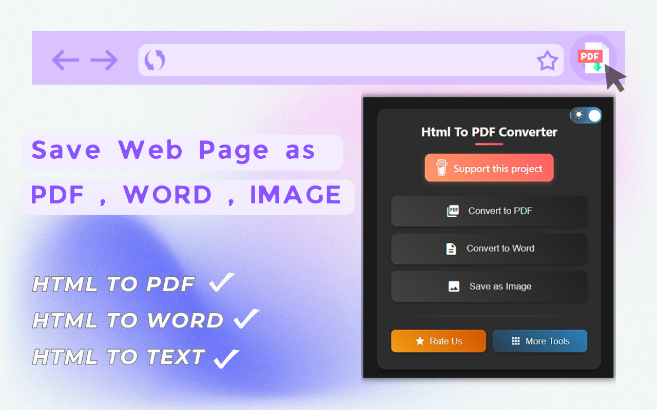 Web2PDF - HTML转PDF转换器插图
