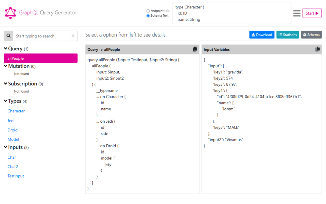Graphql Query Generator插图