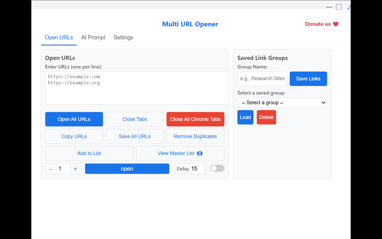 Multi URL Opener插图