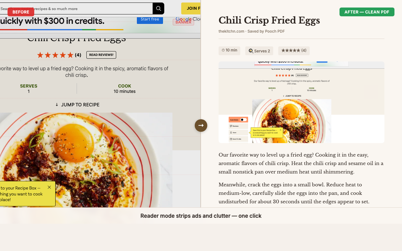 Pooch PDF — 网页转PDF和Drive存储插图