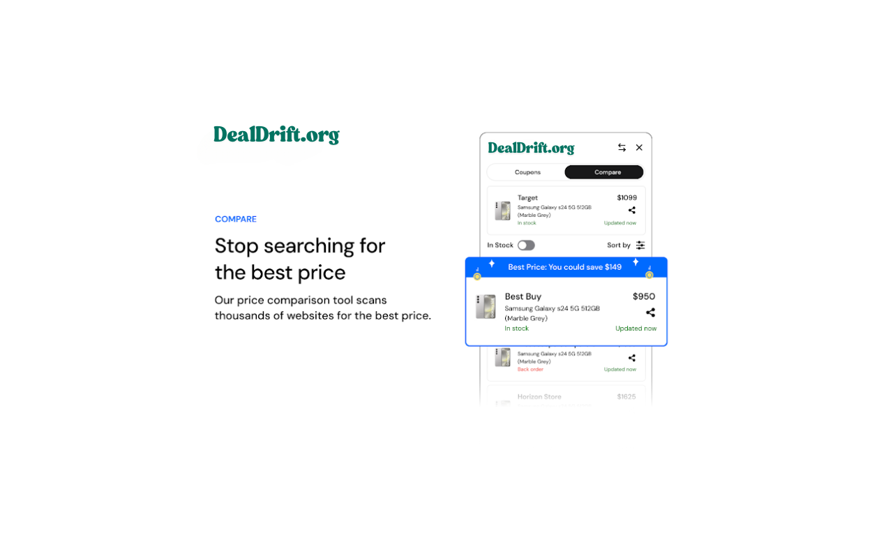 DealDrift Coupon Finder插图