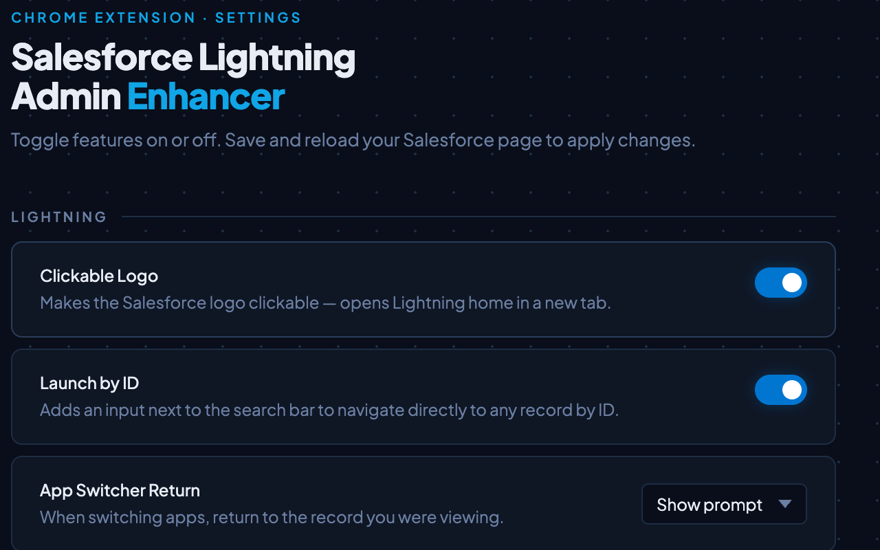 Salesforce Lightning Admin Enhancer插图
