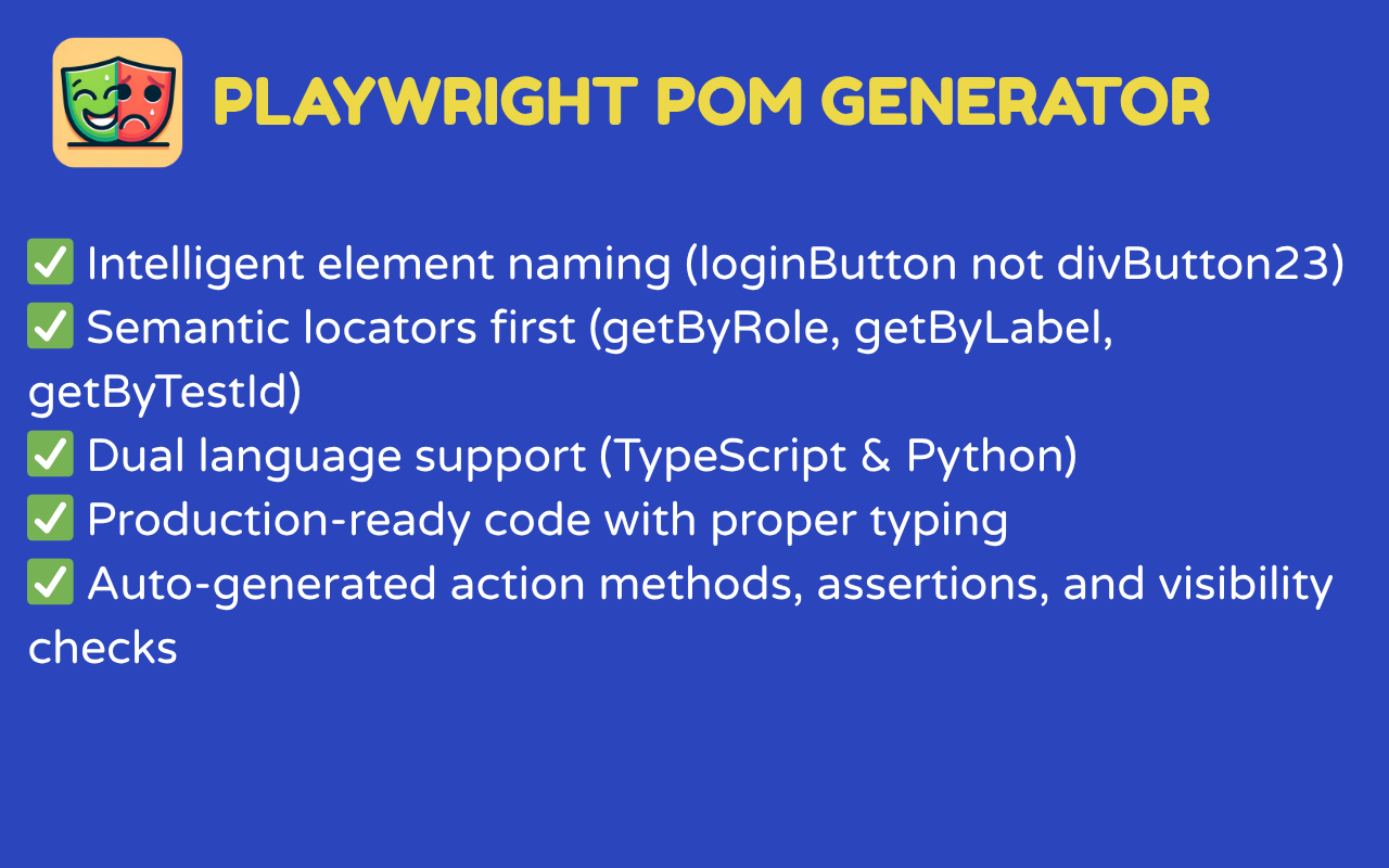 Playwright POM Generator插图