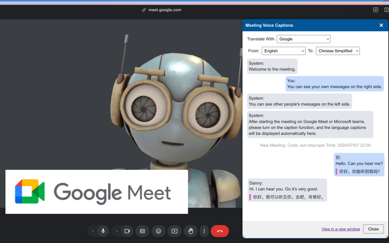Meeting Voice Captions Translate插图