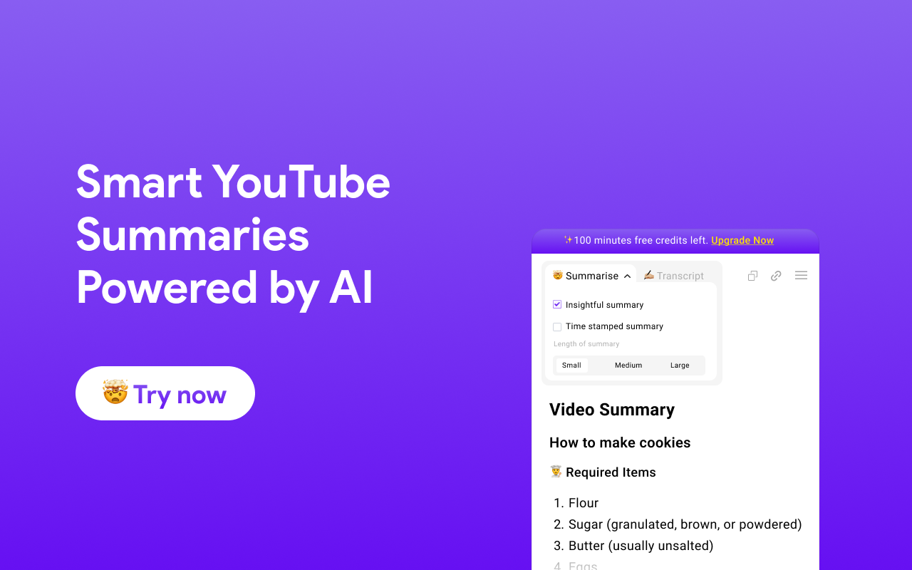 Quicksense - Ultimate YouTube Summary Tool using AI插图