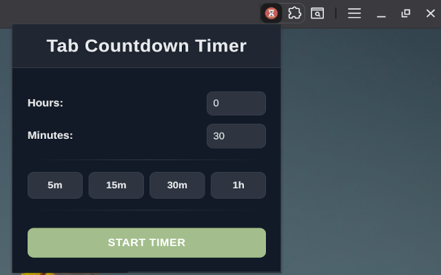 Tab Countdown Timer插图