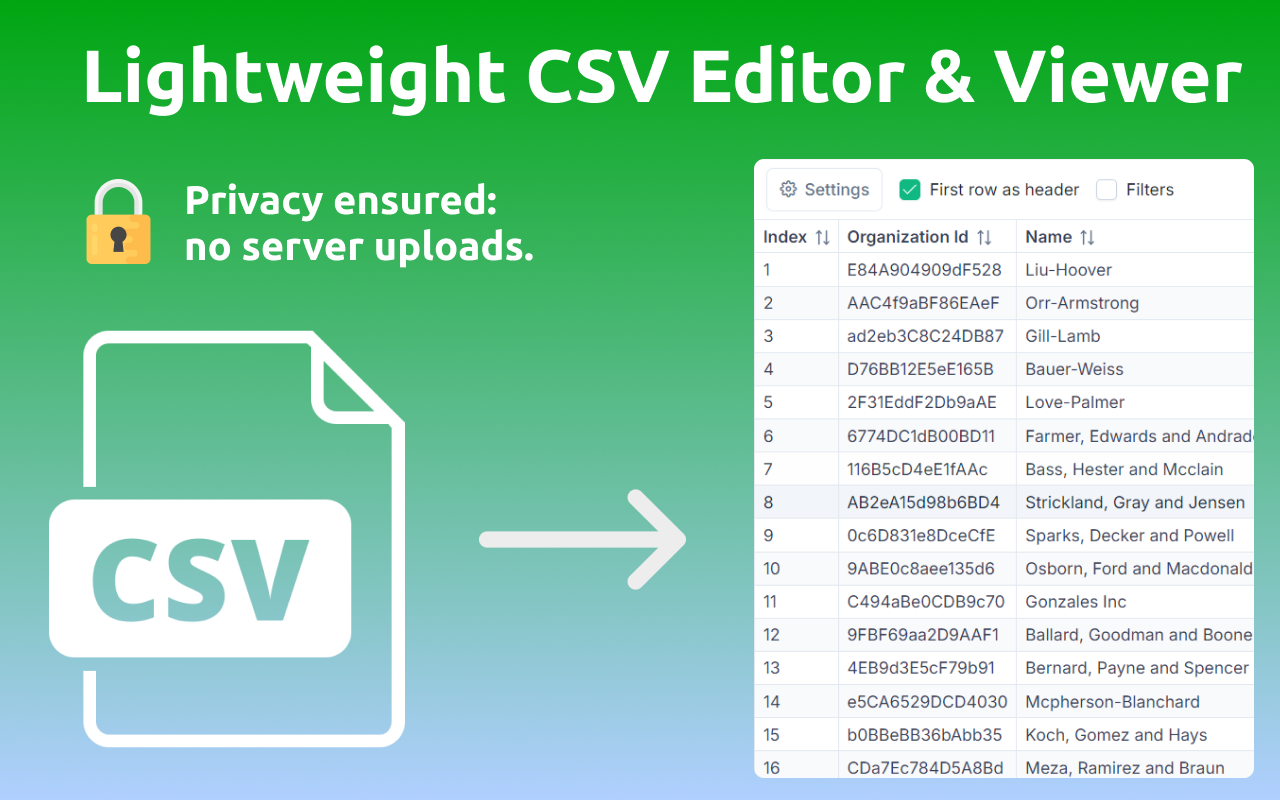 CSV 编辑器插图