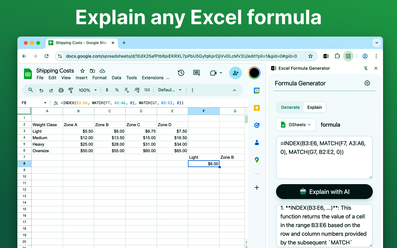 Excel 公式生成器插图