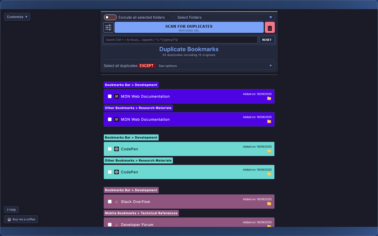 Quick Duplicate Bookmarks Finder插图