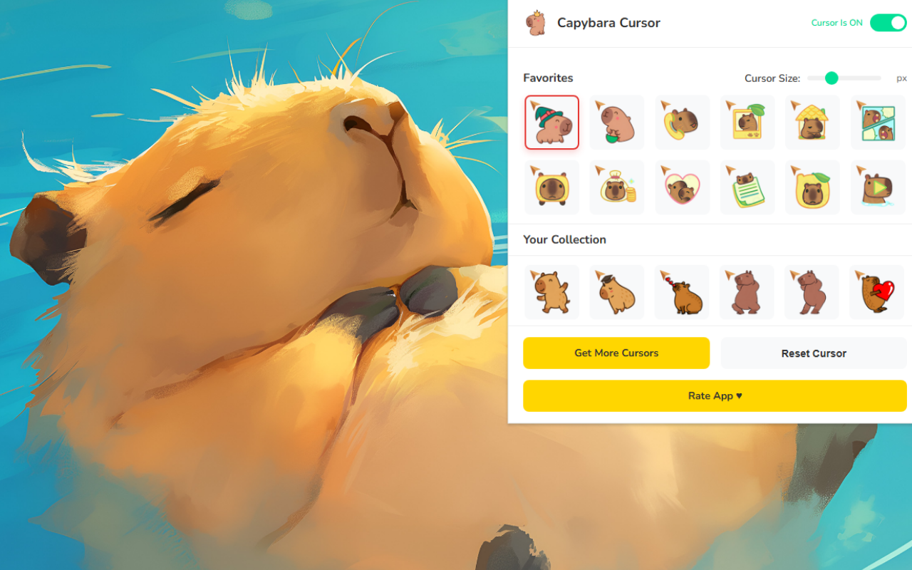 Capybara Cursor ★ Custom Cursor for Chrome™插图