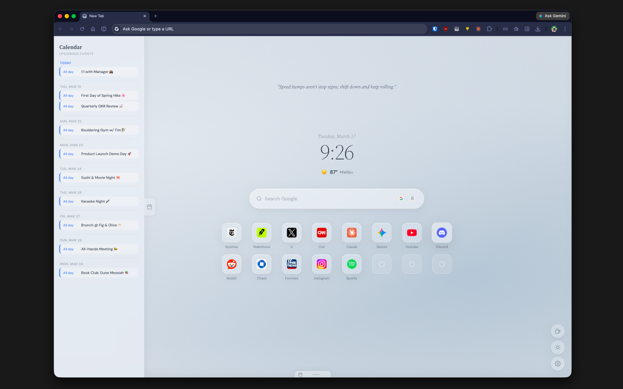 GlassTab — New Tab插图 GlassTab — New Tab插图