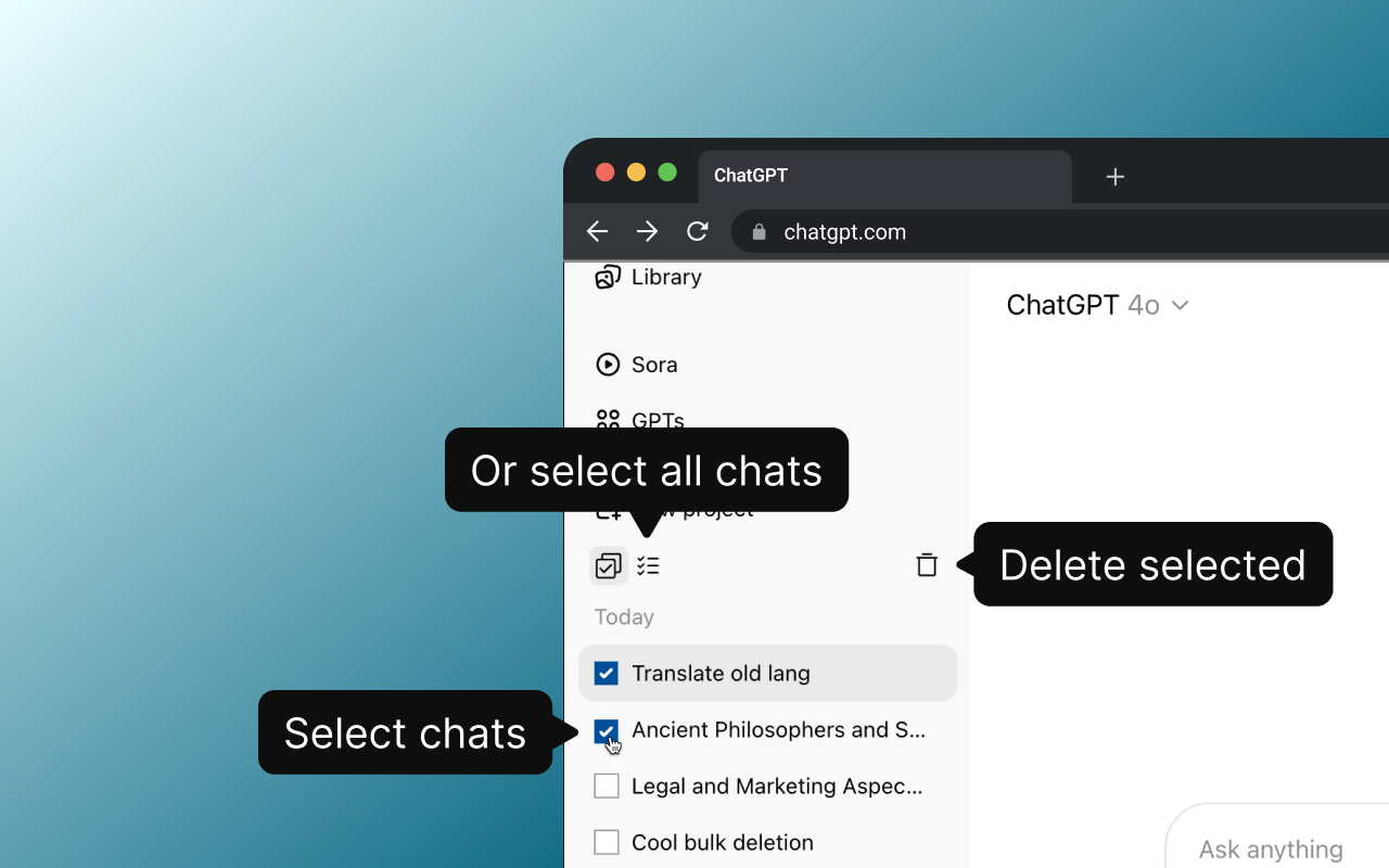 ChatGPT Bulk Delete插图