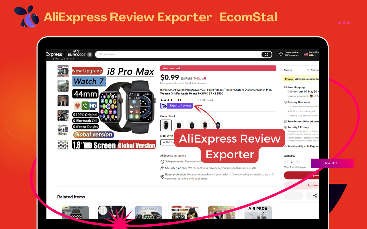 AliEx Review Exporter | Ecomstal插图 AliEx Review Exporter | Ecomstal插图