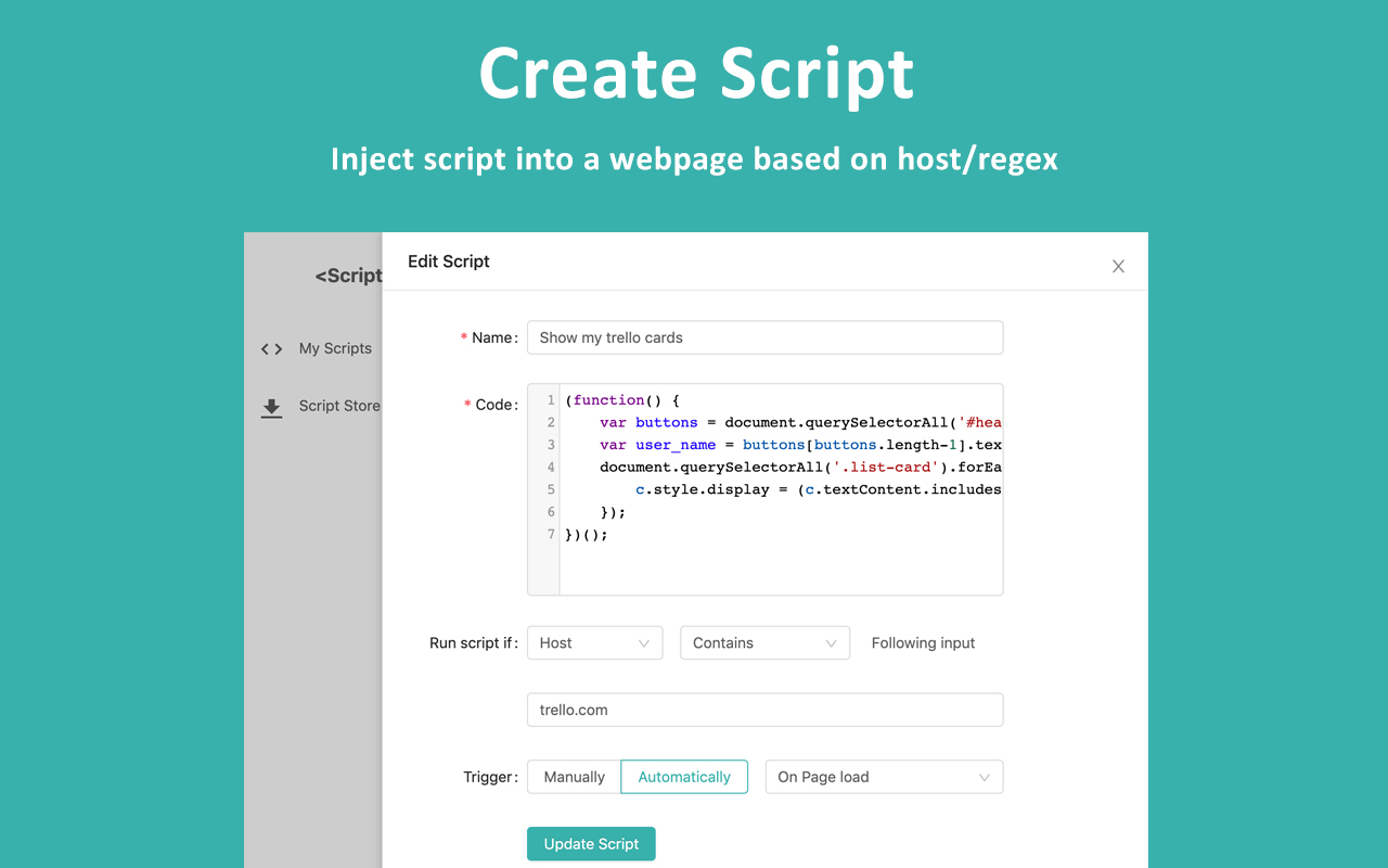 Scripty - Javascript Injector插图 Scripty - Javascript Injector插图