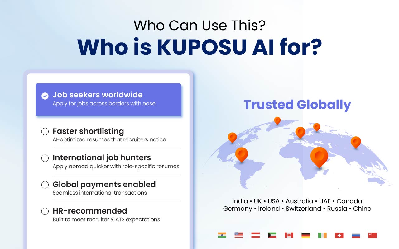 ATS friendly AI Resume Generator, Job Tracker - Kuposu AI插图
