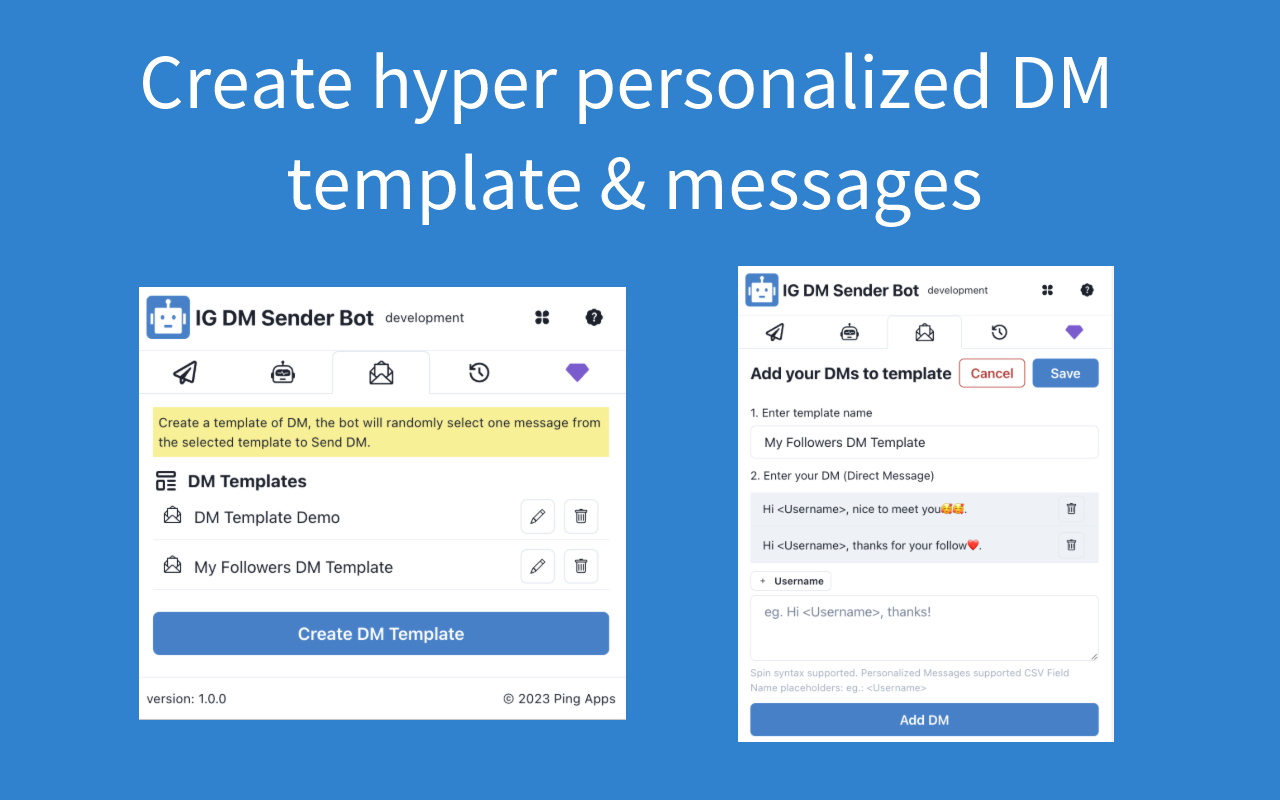 Super DM Bot - Ins群发私信机器人插图