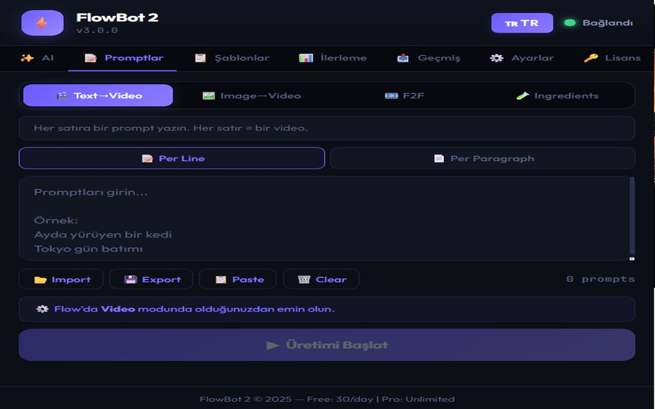 FlowBot 2 — AI Video Generator for Google Flow插图