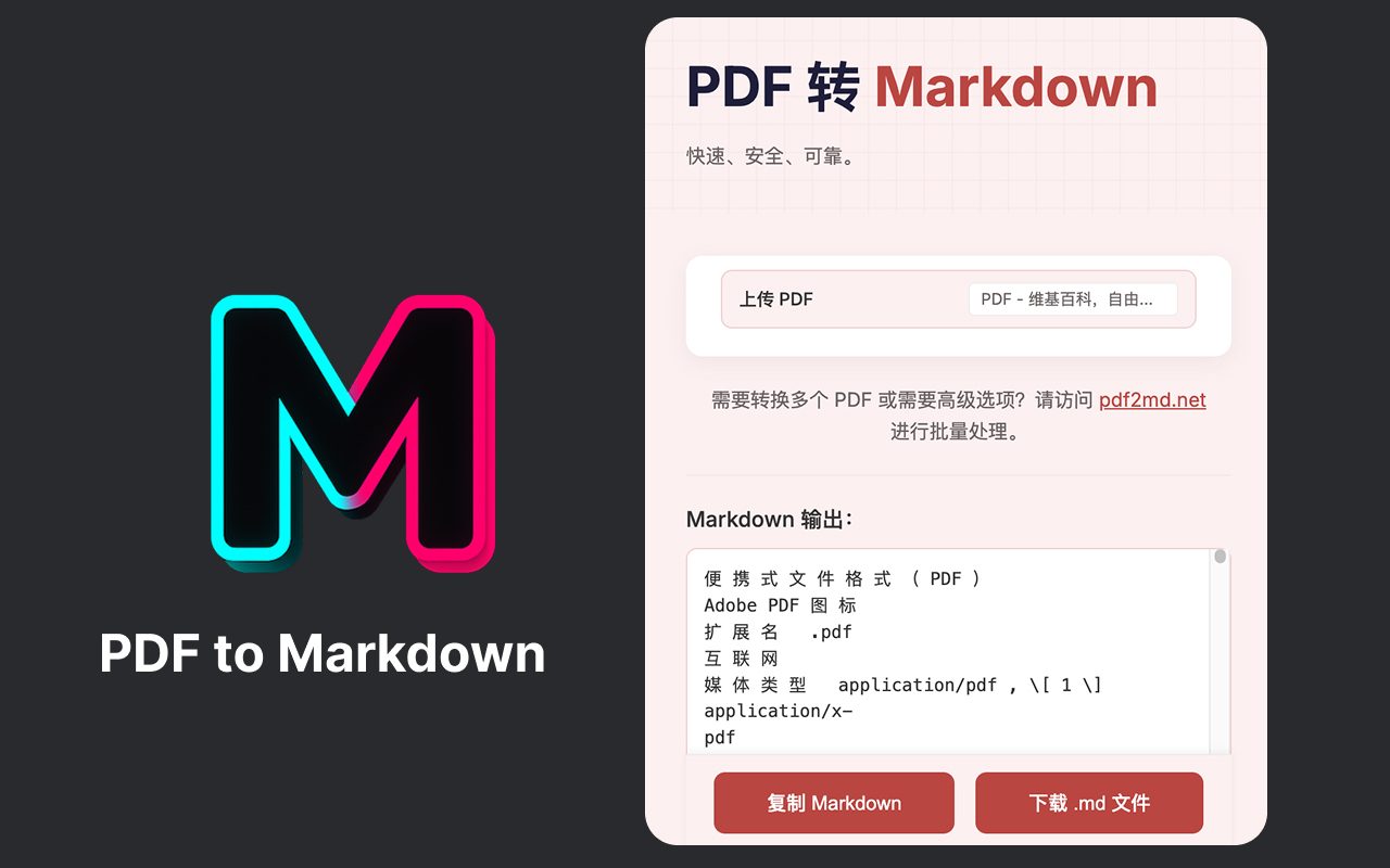 PDF 转 Markdown 转换器插图 PDF 转 Markdown 转换器插图