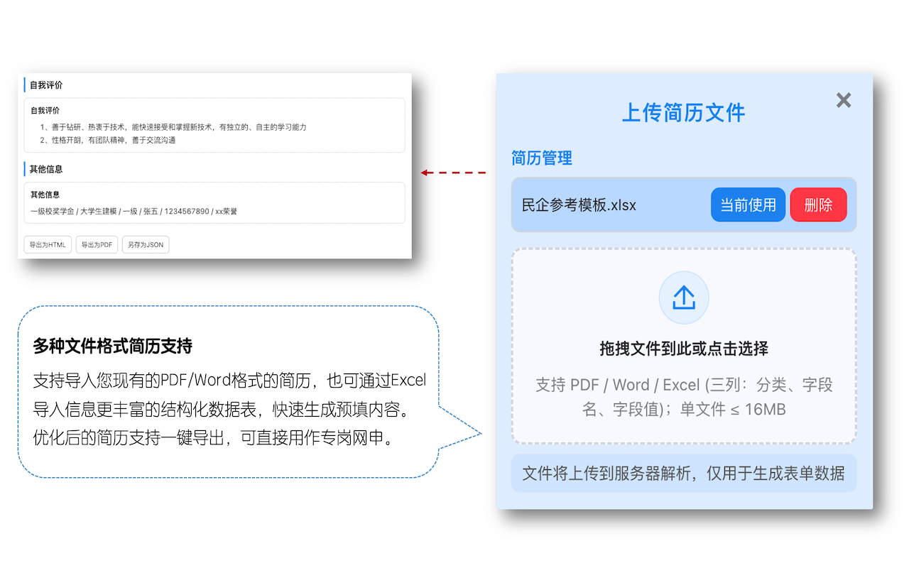 招聘盯智能简历自动填充助手插图 招聘盯智能简历自动填充助手插图