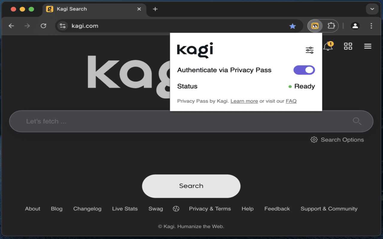 Kagi Privacy Pass插图 Kagi Privacy Pass插图