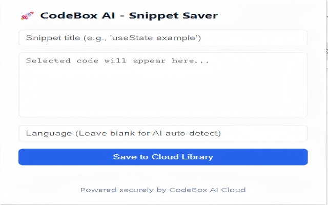 CodeBox-AI-Snippet-Saver插图 CodeBox-AI-Snippet-Saver插图