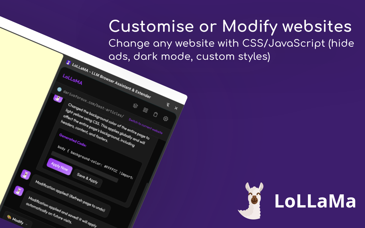 LoLLaMA - Open Source AI Browser Assistant插图