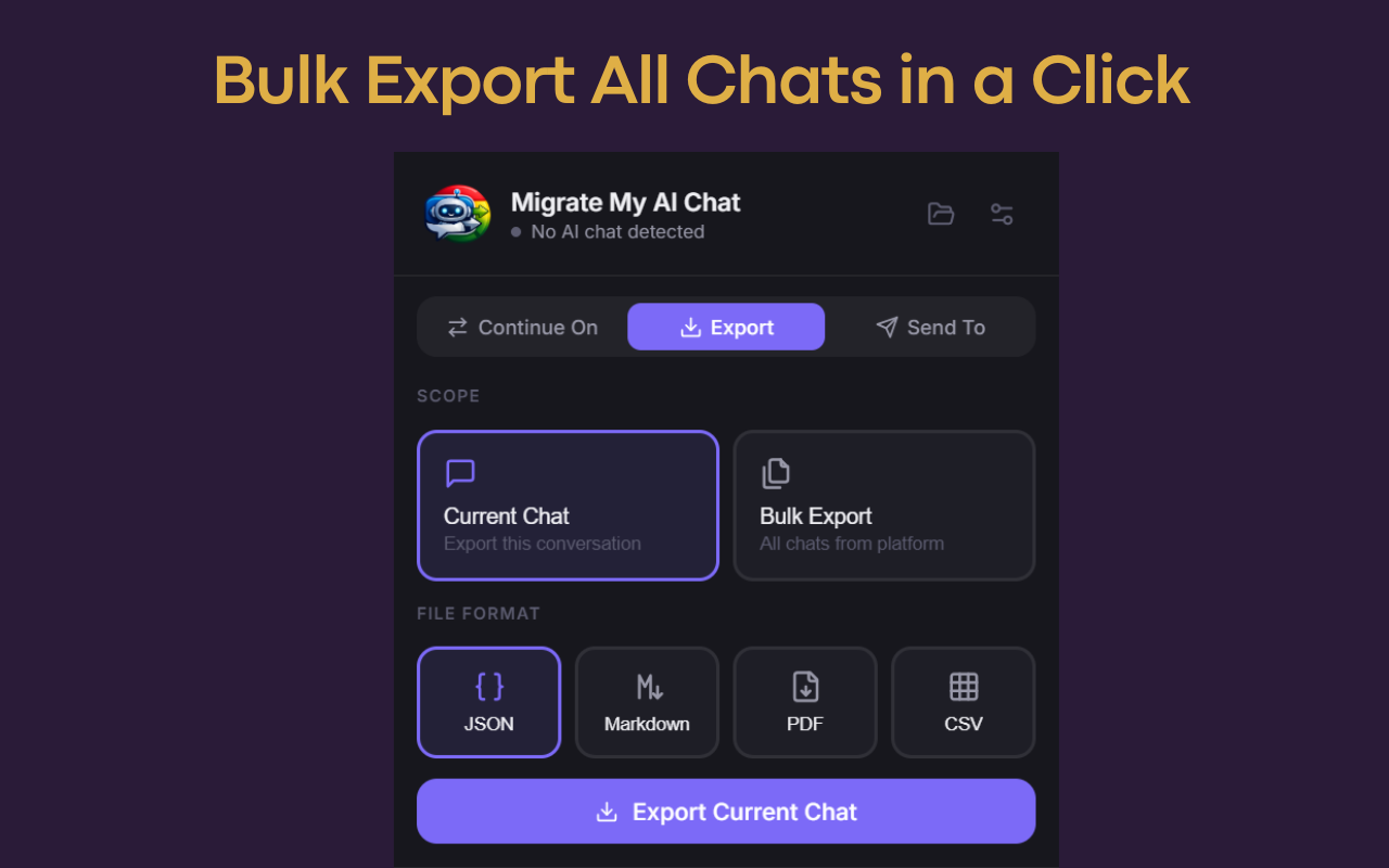 Migrate My AI Chat - 一键导出或切换 AI 平台插图 Migrate My AI Chat - 一键导出或切换 AI 平台插图