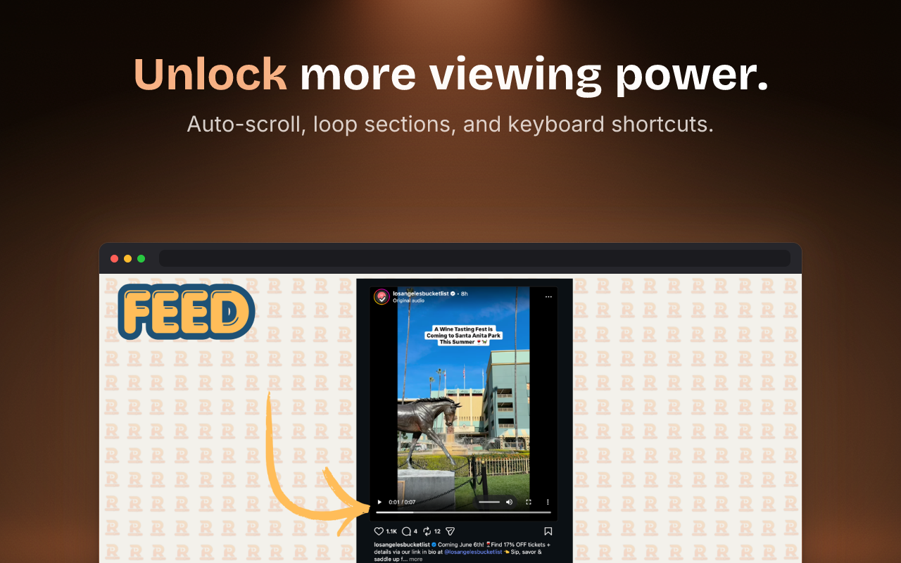 Real Video Controls for Instagram Reels, Stories & Feed – Reels Scrubber插图 Real Video Controls for Instagram Reels, Stories & Feed – Reels Scrubber插图