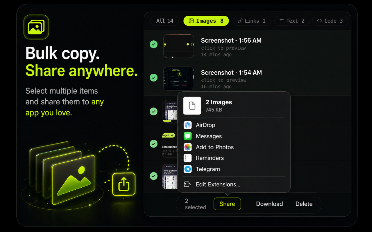 CacheTray – Clipboard for AI Workflows插图